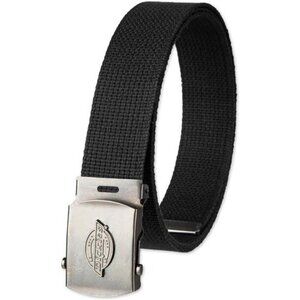 Mens Fabric Web Plaque Logo Buckle Belt - One Size Cut-to-fit- Fits Up